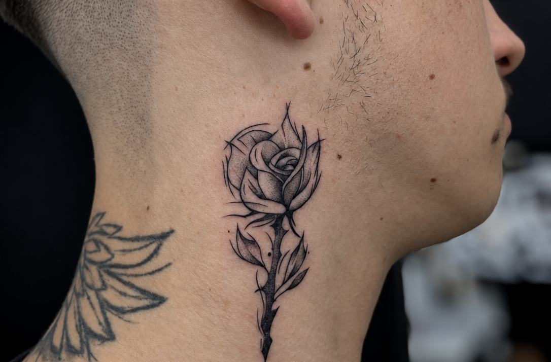 Neck tattoo