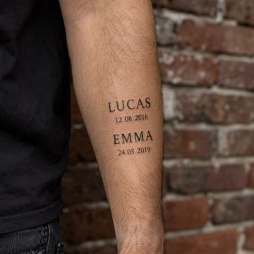 Tatuiruotės su vaikų vardais
