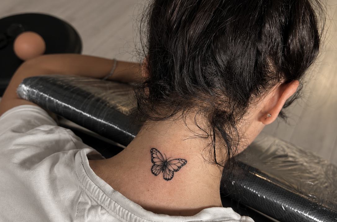 Neck tattoo