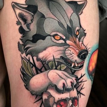 тату волк (23)