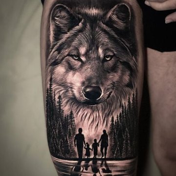 тату волк (9)